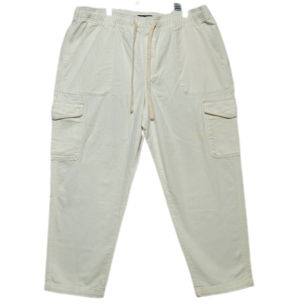 GAP Wide Leg Cropped Cargo Easy Pants Womens XL Drawstring Elastic Waist‎ Casual